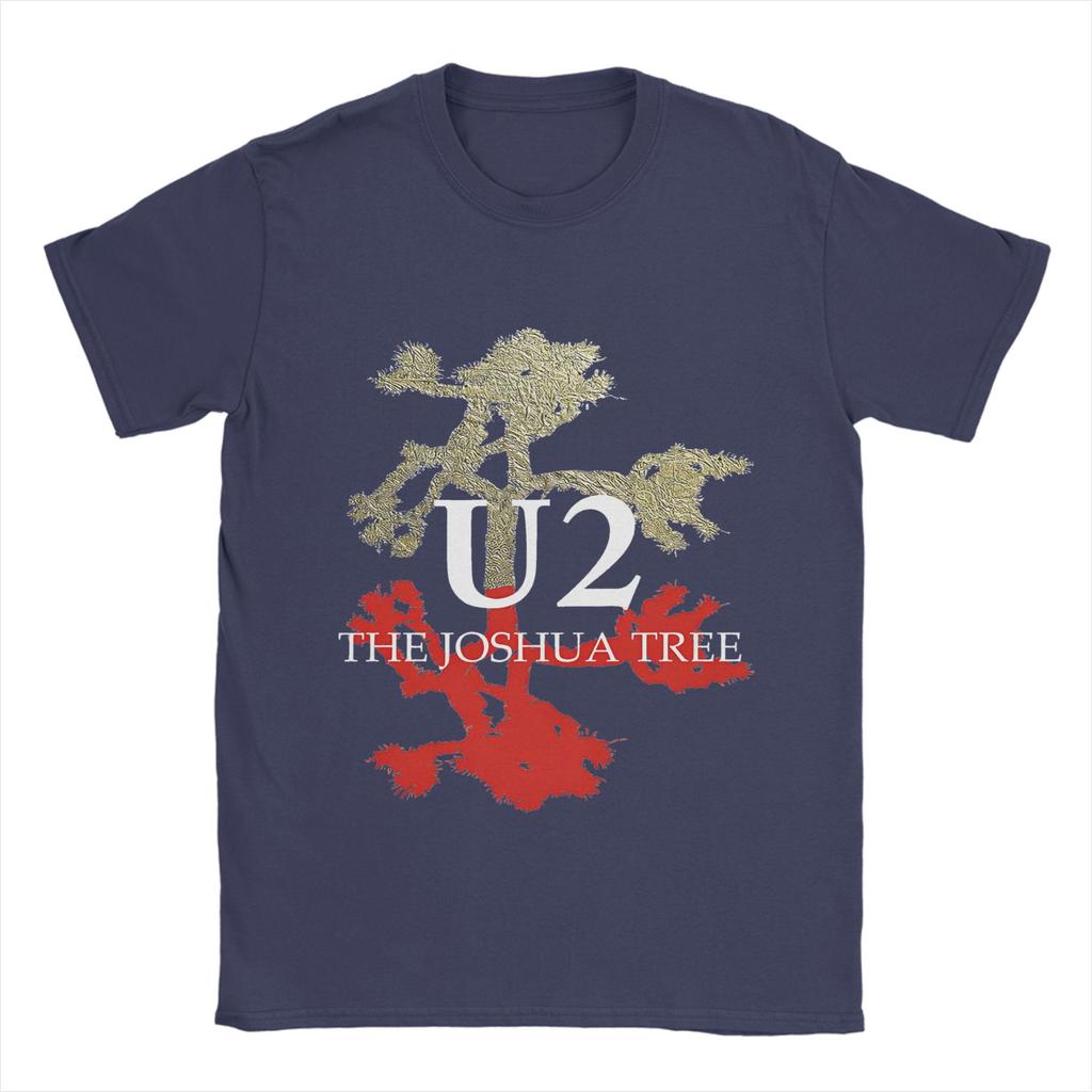 Mens U2 Rock Band T Shirts Pure Cotton Clothing Fashion Short Sleeve Crew Neck Tees Big Size TShirt