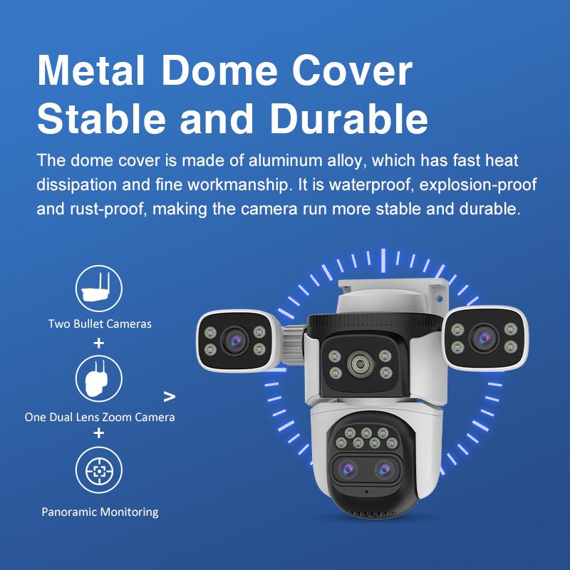 4G Little Eagle O-KAM Pro Smart WiFi Camera with Zoom, 4 Lenses, HD Night Vision, and Waterproof Design