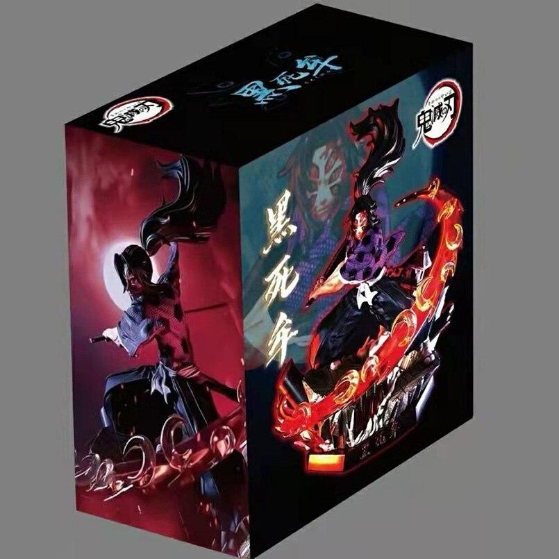 28cm Anime Demon Slayer Figure Gk Black Death Mou Pvc Action Figure Toys Collectible Model Toys Kid Gift