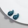 New AB Colorful Chunky Teardrop Earrings Dupes for Women Smooth Hollow Thick Water Drop Earring Hoops Trendy Jewelry Lightweight