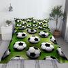 Ensemble de draps de lit de football Cartoon Imprimé numérique Polyester Drap plat et taie d'oreiller 2/3 pièces Literie pour garçons adolescents enfants