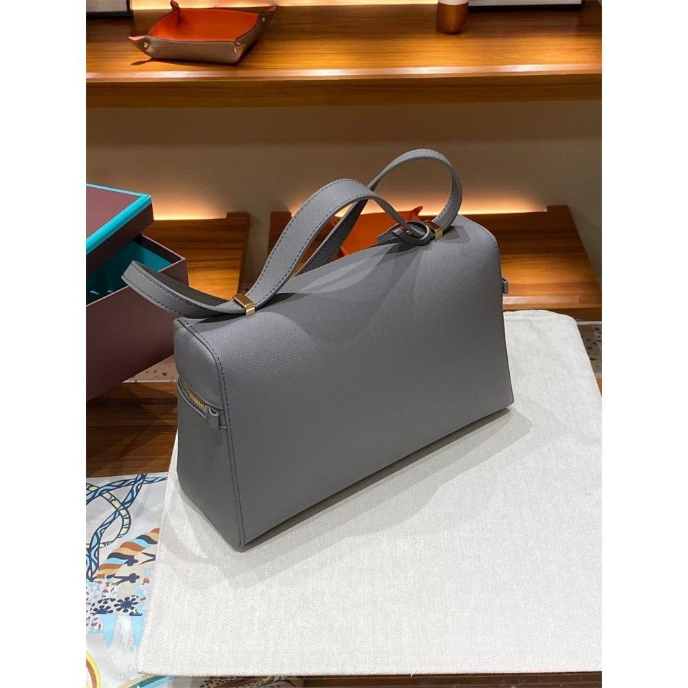LP27 Bag, Lunch Box Bag, Palm Pattern Cowhide Women's 2023 Autumn and Winter New Temperament Portable Shoulder Crossbody Cosmetic Bag