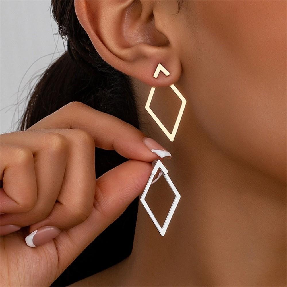 Minimalist Detachable Metal Stud Double Layer Ear Stud New Ear Ring Gifts