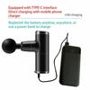 Mini Fascia Gun Deep Tissue Vibration Pain Relief Device 4 Replaceable Massage Heads Usb Body Massager