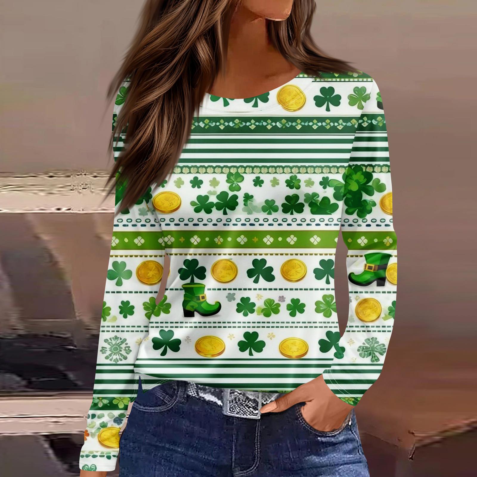 

Women s Fashion Casual Slit Hem Round Neck Long Sleeve Loose Printed T-Shirt Ladies Top XL жовтий