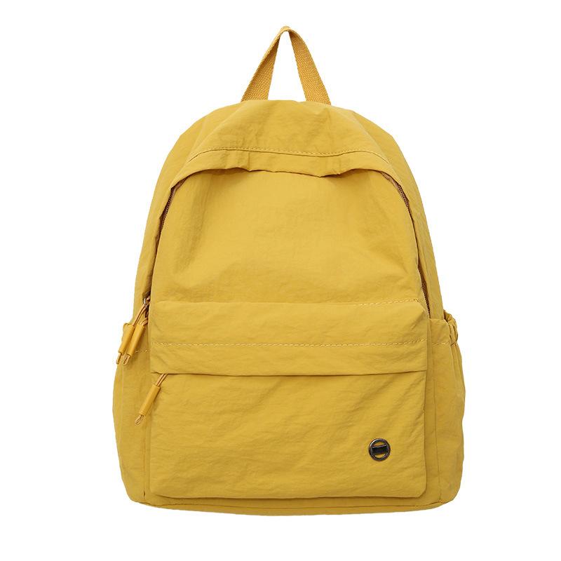 Schoolbag Retro Backpack Lightweight Casual Breast Bag Niche Design Solid Color Versatile Shoulder Bag Commuter Travel Backpack