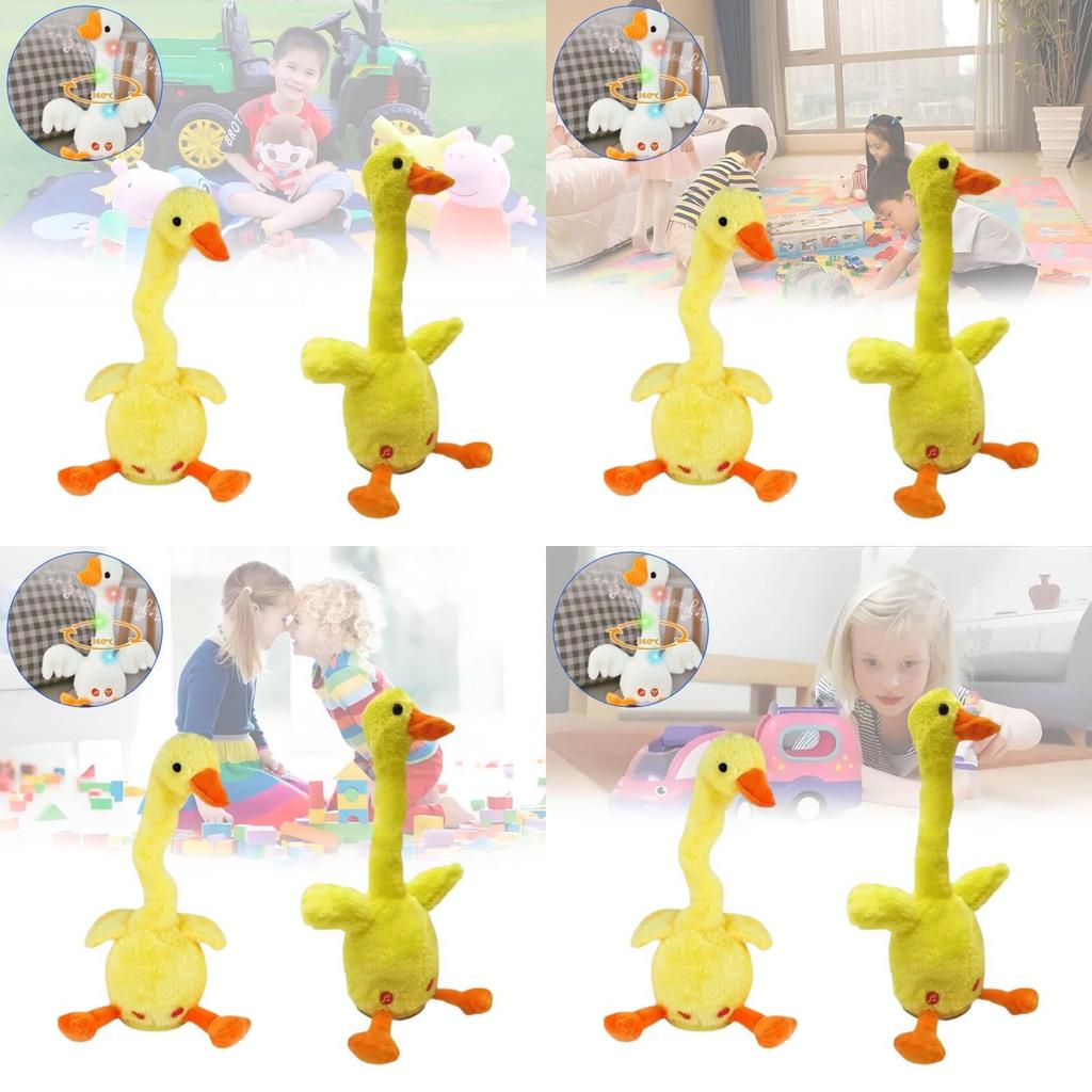 Adorable Talking Duck Plush Toy Funny Talking Neck Duck Gift For Christmas Celebration