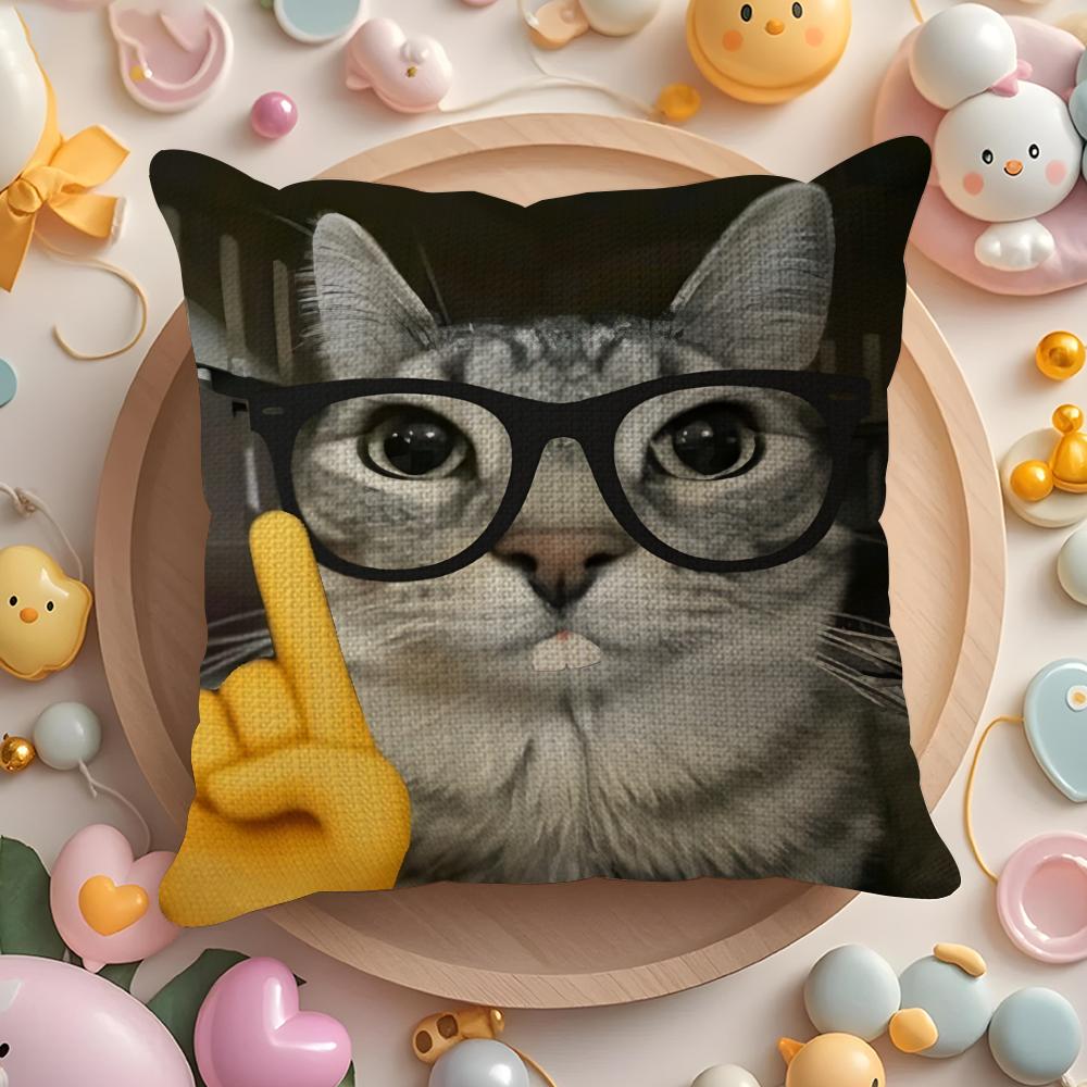 

Popular Internet Cute Banana Cat Pillow Case Pattern Printed Pillowcase for Living Room Sofa Cushion Cover & Bedroom Decor 12x12Inch