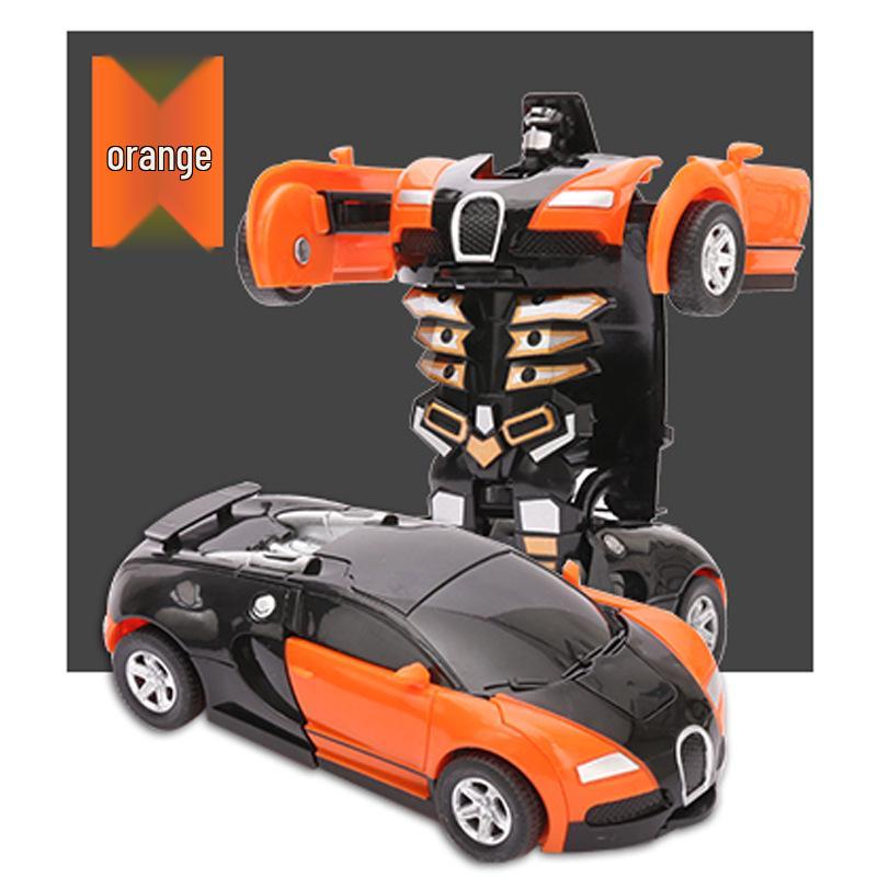 Kids' Transforming Robot Car: Educational Crash Toy for Ages 3-6