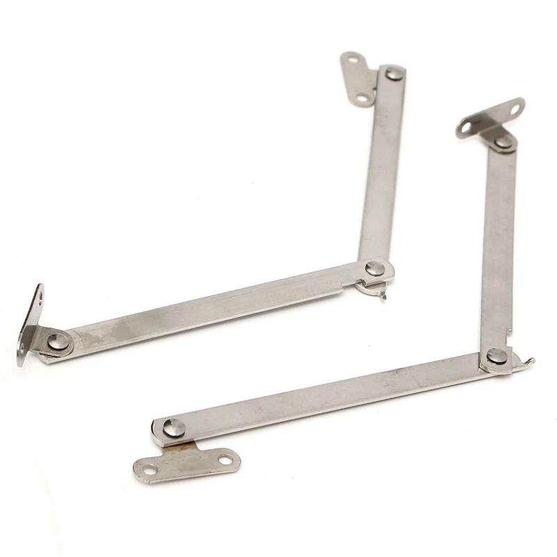 2pcs/Set Stainless Steel Cabinet Cupboard Furniture Doors Close Lift Up Stay Support Hinge Kitchen Long Service Life