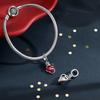 copper Red Heart Chinese Dragon Pendant Long Charm Compatible With Authentic Charm Bracelets Women Do It Yourself Jewellery Gift