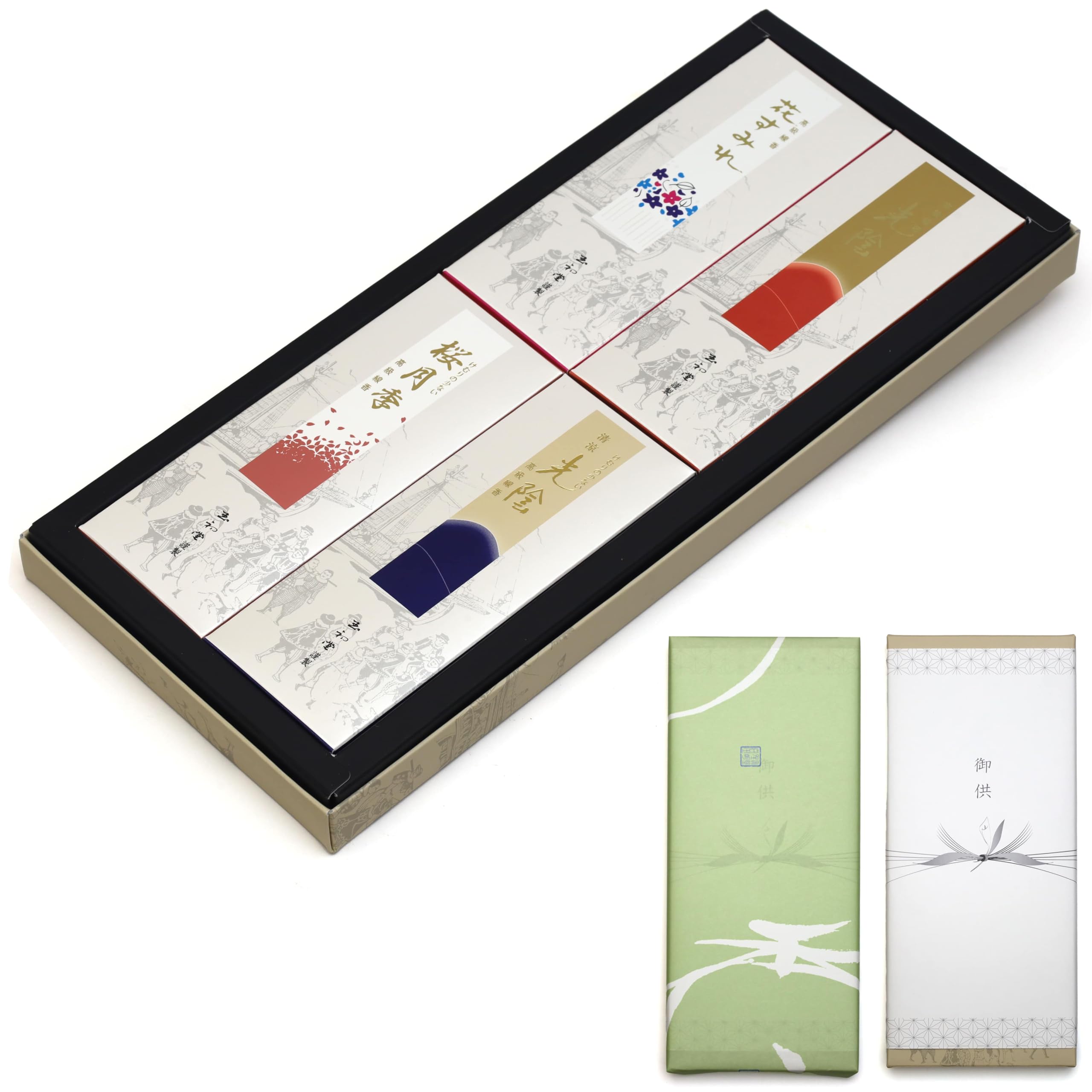 

Sympathy Incense Gifts [Flower Violet, 4 Varieties, Sandalwood, Inner Wrapping] Made in Japan, Low Smoke, Gift-Giving Incense, Buddhist Altar,