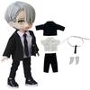 AXLUCE - Obitsu 11 - Haine - Set Costum - Păpușă Obitsu - 11cm - OB11 (Negru)