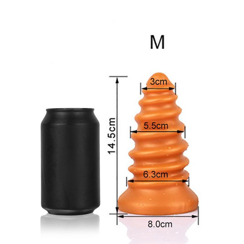 Screw Huge Anal Plug Silicone Soft Butt Plug Big Anal Dilation Sex