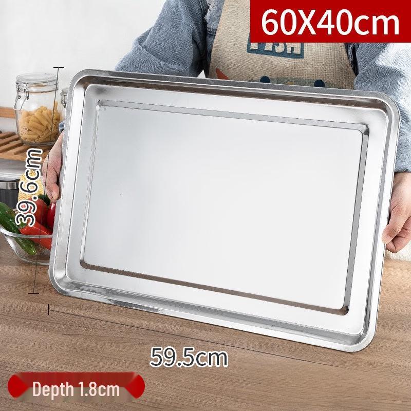 WUHE Stainless Steel Rectangular Shallow Tray