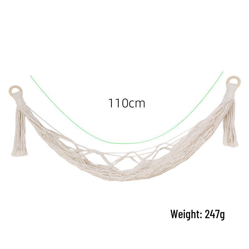 Nordic Lace Wall-Mounted Cotton Rope Toy Storage Hammock