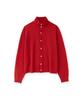 Brownyard Cashmere Stand Collar Cardigan, Red