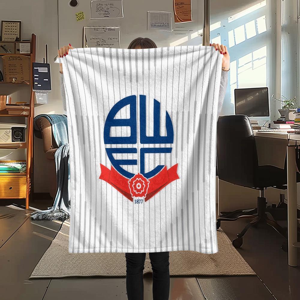 Bolton Wanderers F.C Flannel Blanket, High Quality Comfortable for All Seasons, Home Decor, Warmth and Comfort