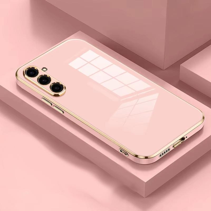 Luxury Plating Silicone Case For Samsung Galaxy A56 A26 A16 A36 A06 A15 A25 A35 A24 A34 A54 A14 A13 A32 A33 A52 A22 4G 5G Cover