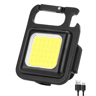 Mini COB Lampa Robocza Wysoka Jasność Przenośna Silny Magnes Ładowanie przez USB Składany LED Brelok Latarka