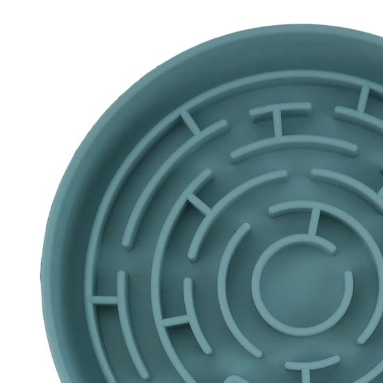 Tigela Alimentadora Lenta de Silicone para Animais Redonda Anti-Engasgo Tapete de Lamber Ventosa Diminuir a Alimentação Tigela de Comida para Cães de Raças Pequenas Médias Grandes