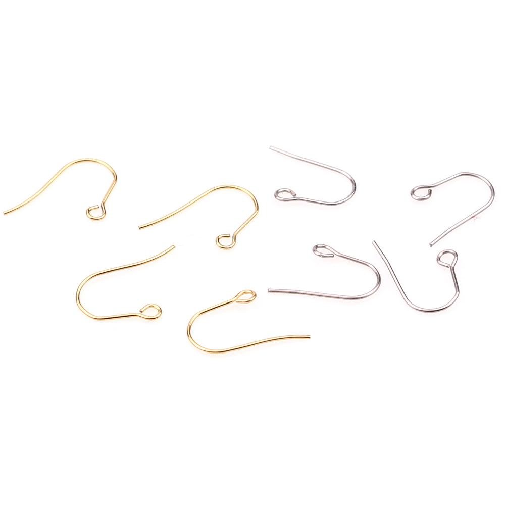 100pcs/lot(50pairs) Stainless Steel DIY Earring Findings Clasps Hooks Jewelry Making Accessories Earwire