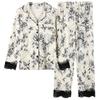 Pajamas Women's Spring and Autumn Pure Cotton Long-sleeved Autumn 1011 New Women's Cotton Thin Summer Loungewear Set