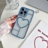 Luxury Electroplate Love Heart Phone Case For iPhone 11 Case Iphone 13 12 14 15 Pro Max 14 15 Plus Shockproof Bumper Clear Cover