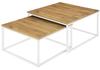 Set of 2 Scandinavian Tables Velen White Craft 2-in-1
