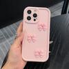3D Pink Cute Bowknot Silicone Soft Phone Case For iPhone 17 16 15 14 13 12 11 Pro Max XS XR X 7 8 Plus Shockproof Bumper Cover