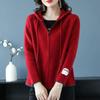 Sweaters Coat Cardigan for Women Autumn Winter Large Size Loose Long Sleeve Knit Cardigan Hooded Sweaters Jacket