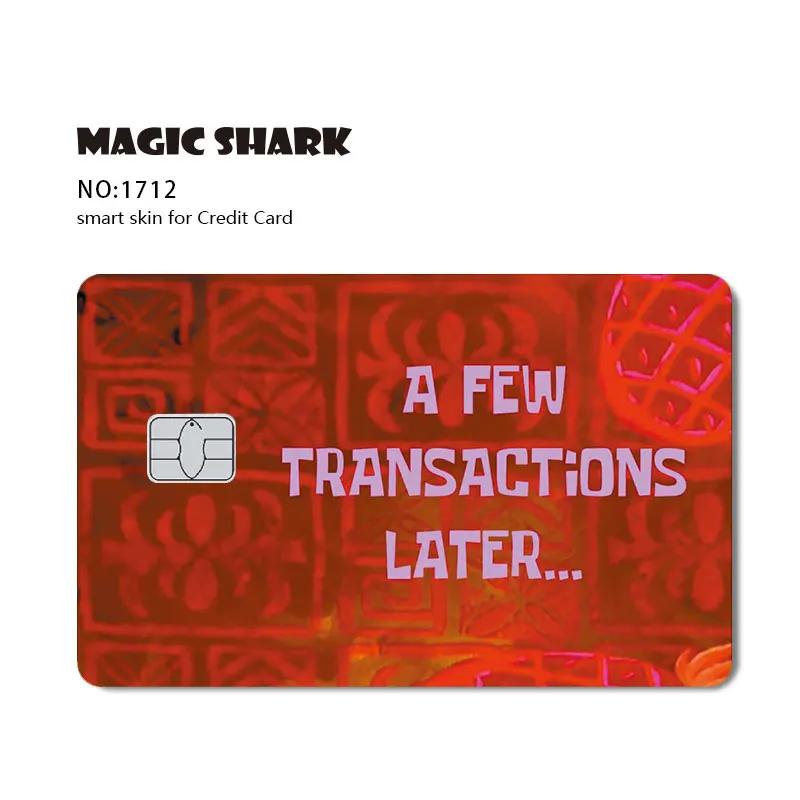 100% New Arrival Conch Money Bow Anime Speend or Save Meme Credit Card Film Debit Card Sticker Skin