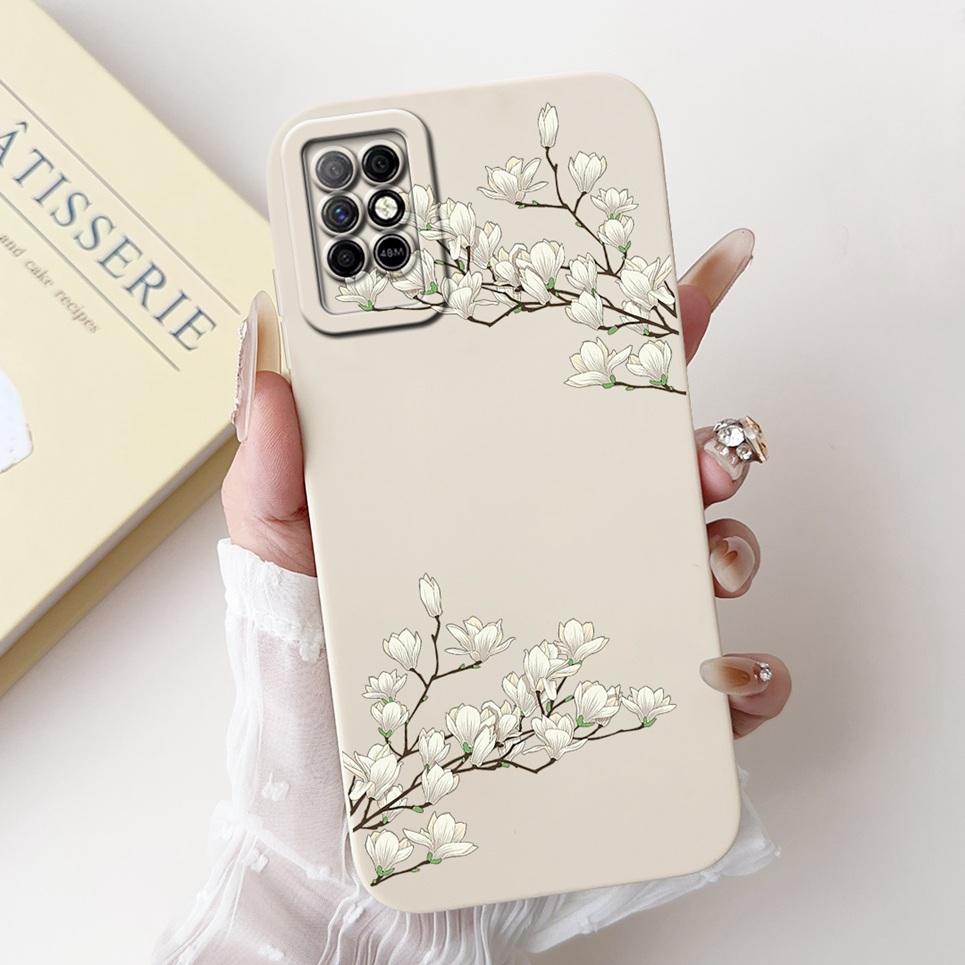 For Infinix Note 8i Note8 Back Cover On Infinix X6383 A692 Coque Funda Flower Butterfly Women Fashion Phone Case Liquid Silicone