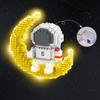 Astronaut Building Block Ornaments Small Granule Block Assemble Decompression Toy (with Light