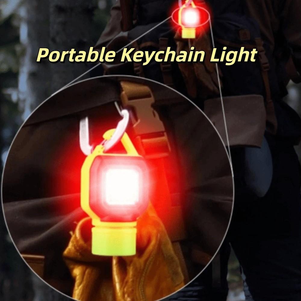Portable Outdoor Flashlight Keychain Rechargeable LED Mini Light Keychain Outdoor