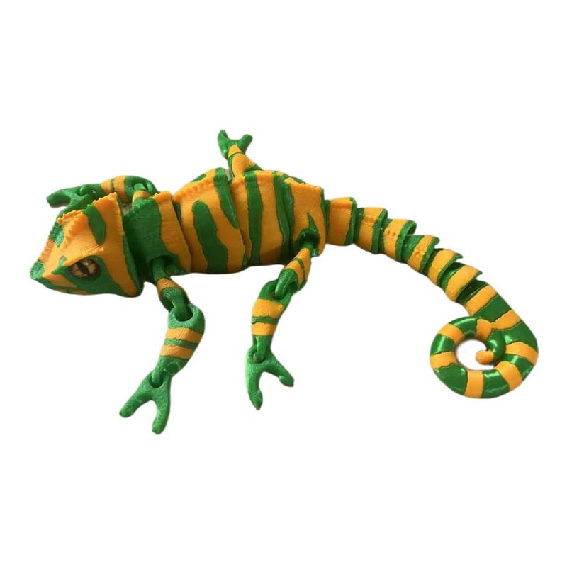 Fashion 3D Printed Dragon Chameleon Figures Multi-joint Movable Simulation for Home Accessories Kids Gift Room Decoration Toys