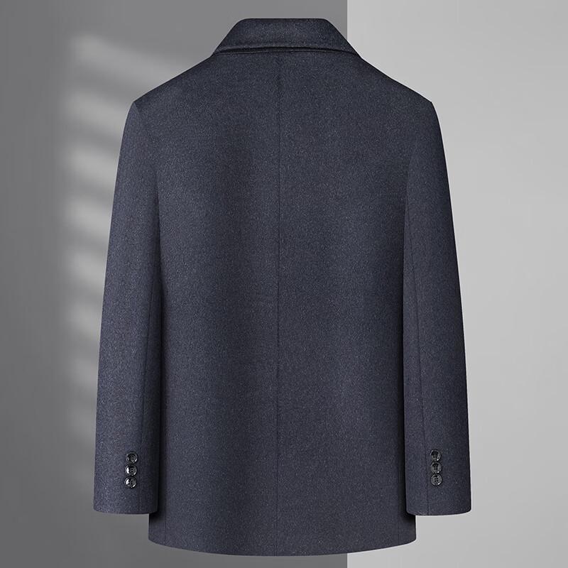DIBINZE Men's Winter Executive Lapel Wool Blend Overcoat