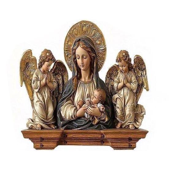 Dřevěný křesťanský držák na klíče 2D plochý Ježíš přijímání umění klíčenka stojan se 4 háčky náboženský nástěnný stojan na klíče pro vstupní halu domácí dekorace