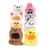 Soft Plush Dog Hooded Cloak For Kids Role Play Costume Accessory Thick PP Cotton Fill Doll Keychain Head Cover