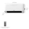 MAURER - Split Ceramic Thermoconvector For Wall 1000 / 2000 W. Led. With Remote Control, Timer, Temperature Control,