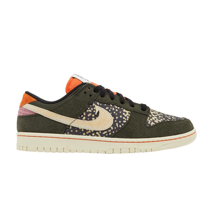 Herren Sneaker Nike Dunk Low SE Gone Fishing Rainbow Trout Sequoia/Alabaster-Safety Orange 43 black