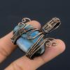 Labradorite Pendant, Handmade Gemstone 999 Copper Wire Wrapped Pendant Antique Jewelry, For Gift Silver Jewelry
