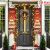 FEYINNOV 2pcs New Year Birthday Banner Couplet, Cake Gift Fireworks Pattern, Triangular Door Hanging for Home Entrance Decor