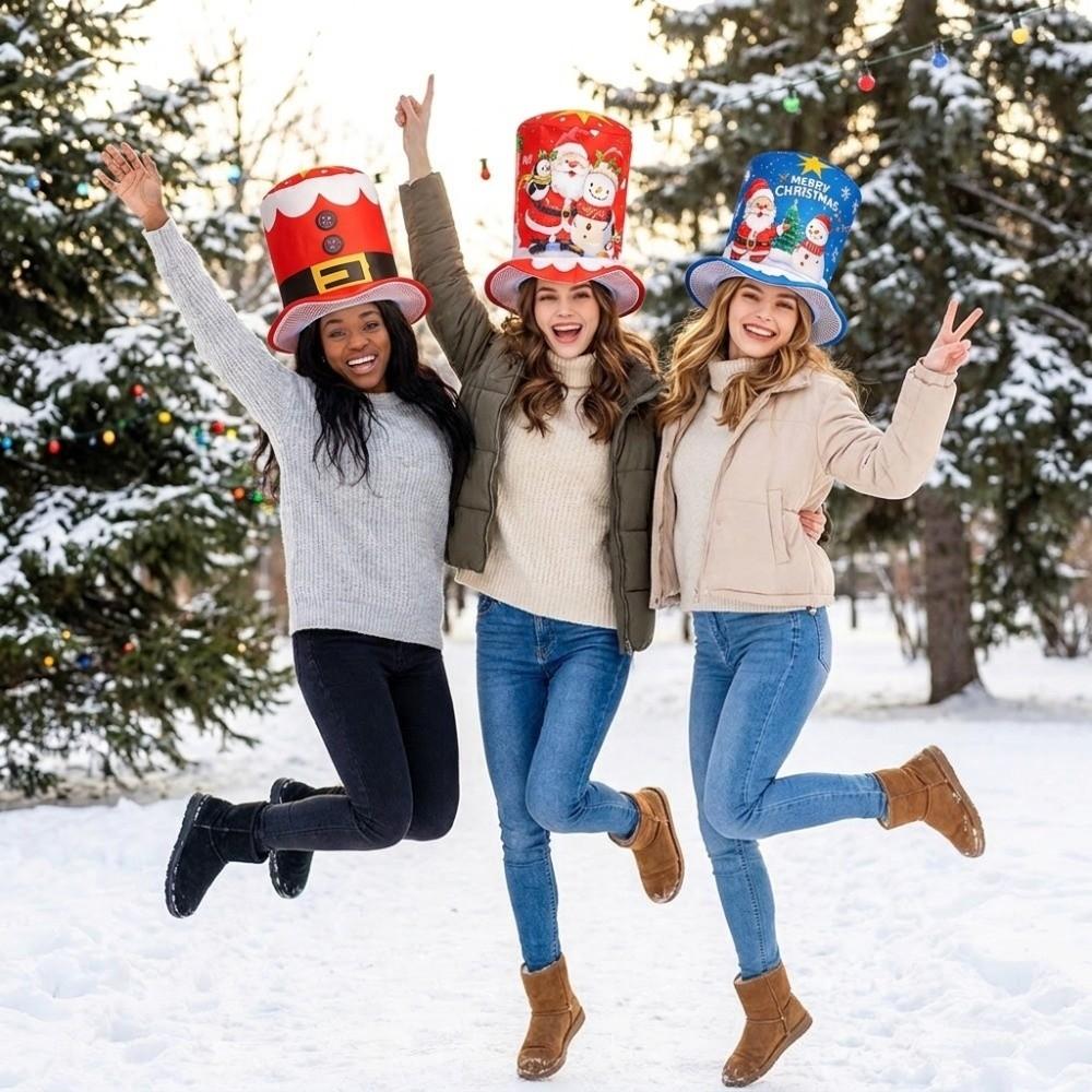 Funny Christmas Bucket Hats Soft Xmas Photo Hat Cute Holiday Hat  Holiday Party
