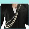 Trendy Gold Pearl Waist Chain Jewelry With Adjustable Length For Casual Wear