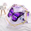 1pc Butterfly Purple Automatic Open/Close Umbrella - Compact Travel Umbrella, Gift for Birthday, Holiday Yy260106068