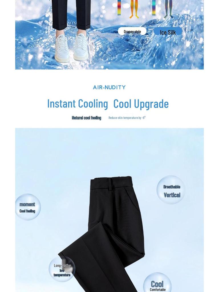 Damen High-Waist Schlankmachende Schwarze Zigaretten-Harems-Hose