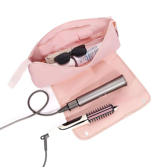 Yousheng Torba do Przechowywania Narzędzi Fryzjerskich Podróżna Saszetka na Narzędzia do Stylizacji Włosów Przenośna Kosmetyczka Organizer na Narzędzia Fryzjerskie z Matą Odporną na Ciepło do Lokówki