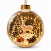 Acrylic Clear Christmas Bauble Hanging LED Lighted Christmas Spherical Pendant  Christmas Tree