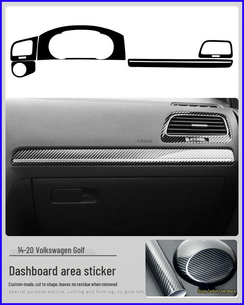 Golf 6th/7th/7.5th Gen Carbon Fiber Interior Console & Gear Shift Sticker.